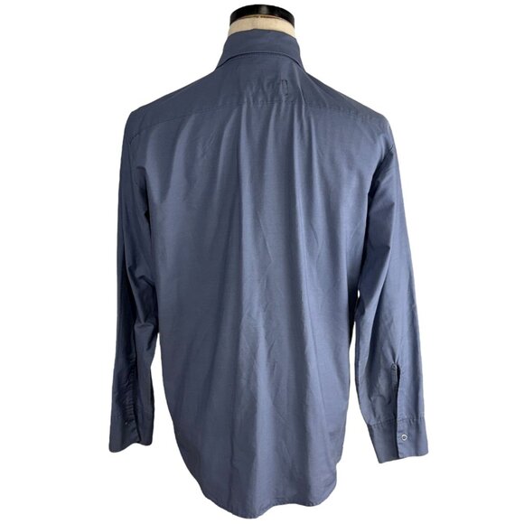 Vintage Fleet-Wing Work Shirt Medium Vapor Wear Grunge Blue Button-Up 80's - Picture 3 of 13